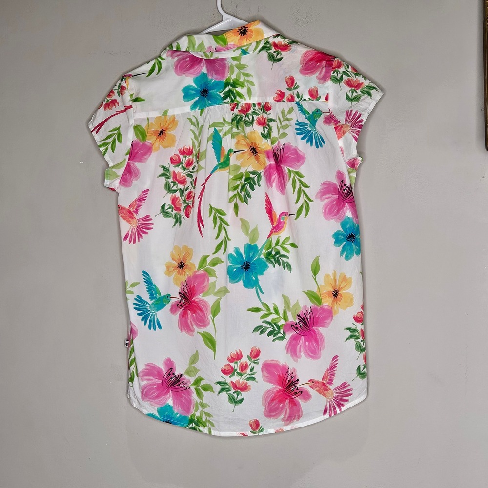 The Cats Pajamas Floral Hummingbird Set Women's Size S Sleepwear - Picture 5 of 15